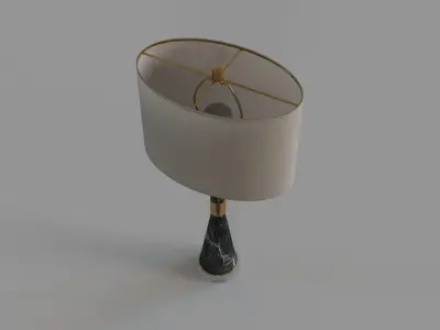 Alastair Marble Table Lamp Black 3D model
