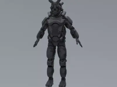 Scifi Soldier - Operator 003 Low-poly 3D model