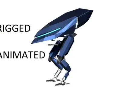 Mech Scifi Low-poly 3D model