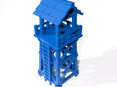 Wooden watchtower 3D print model