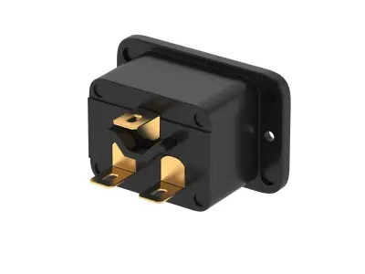 IEC 320 C19 Socket Module 3D model