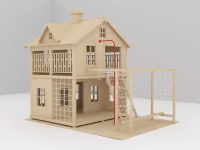 Outdoor Kids Playset 3D model