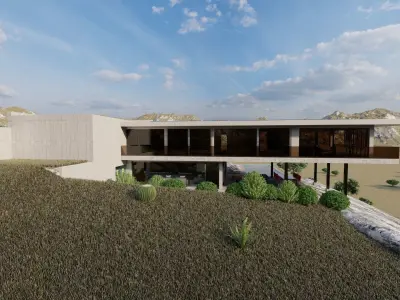 Casa Scene-villa-modern house 3D model 76
