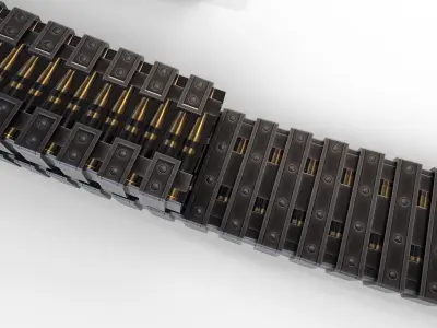 Ammunition feed chute  Low-poly 3D model