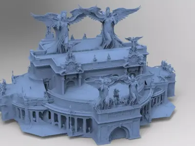 Final fantasy street Hall 4  3D model