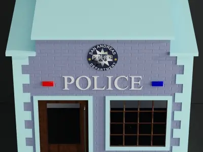 Children playhouse Police department 2 for kids 3D model