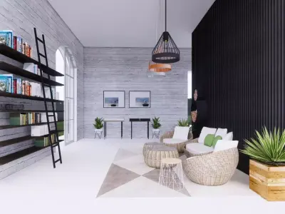 living room 3 interior 3D model