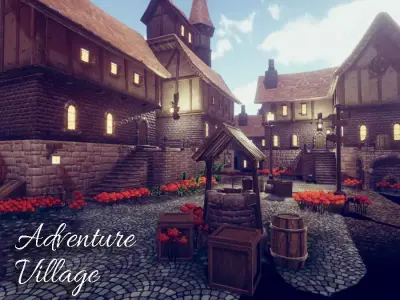 Adventure Village Update Low-poly 3D model