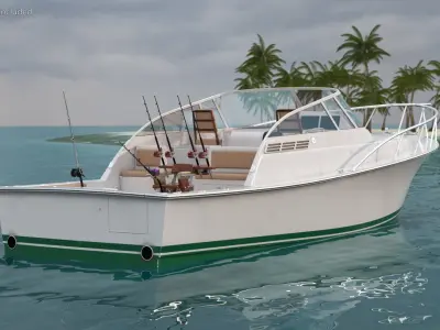  Chair for Fishing with Rods on the Boat 