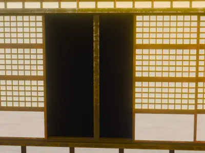 Capiz Window 04 Low-poly 3D model