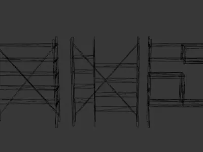 Shelves Low-poly 3D model