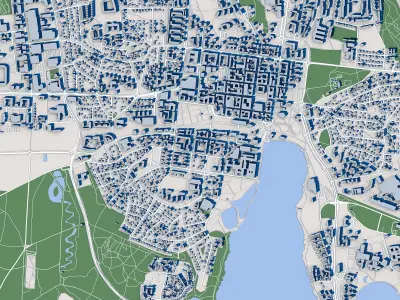 Vaxjo City Sweden 3D model