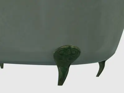 Low Poly Victorian Bathroom Fixtures Low-poly 3D model