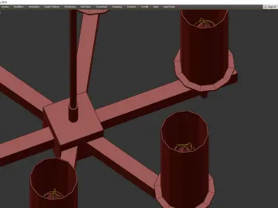 TUXEDO CHANDELIER Low-poly 3D model