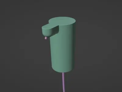 Portable Water Electric Pump Low-poly 3D model