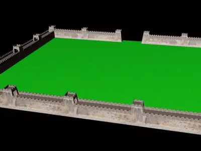 Castle wall Free 3D model