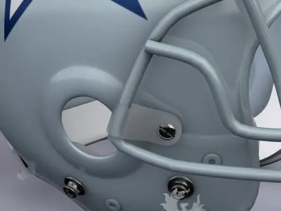 Dallas Cowboys official game helmet 3D model