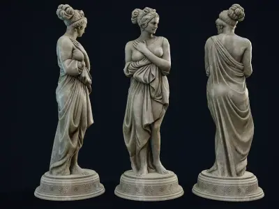 Garden Statue 2 PBR Low-poly 3D model