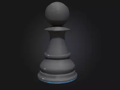 Black Pawn  The Humble Warrior of the Chessboard 3D model