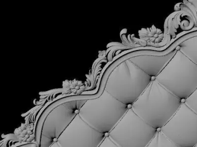 bed headboard 3D model