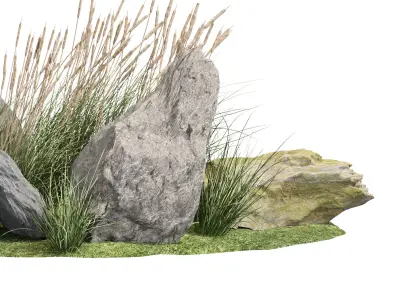 Stone and Bush Pack 31 3D model