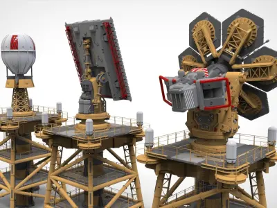 Sci fi Antenna 1 3D model