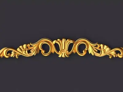 Central decor ornament for furniture 3D model 1085