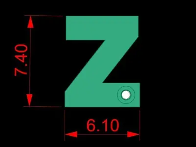 Alphabet Z Pendant  3D print model