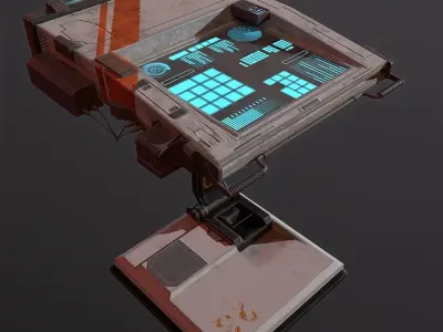 Sci Fi Tablet 3VR Low-poly 3D model