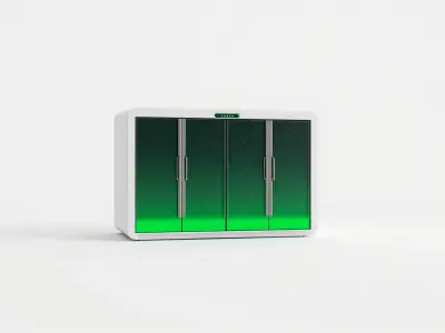 Smart Waste Bin Monolith Minimalist Design Low-poly 3D model