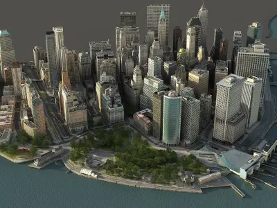  Manhattan Lower Tip Low Poly 