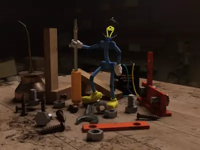 Little Helper Low-poly 3D model