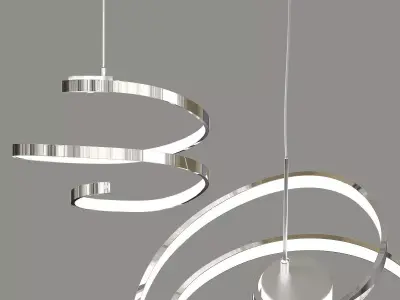 Hallway pendant light with circular shape 3D model
