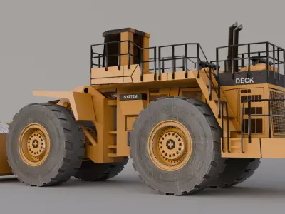 Wheel Loader Komatsu WA1200 Low-poly 3D model