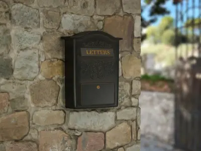Wall-Mounted Mailbox - PBR  - Game Ready - Urban Street Props Low-poly 3D model
