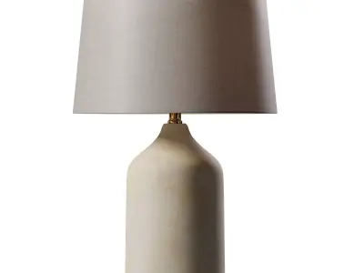 LAMP BASE CERAMIC WHITE 3D model