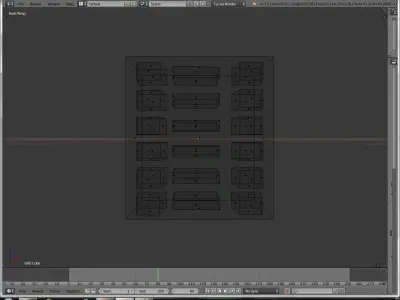 Door Access Panel Retro Sci Fi Computer Buttons Prop Environment Low-poly 3D model