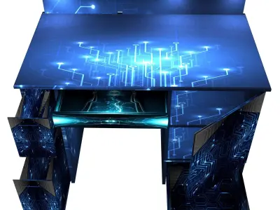 Computer table Free 3D model