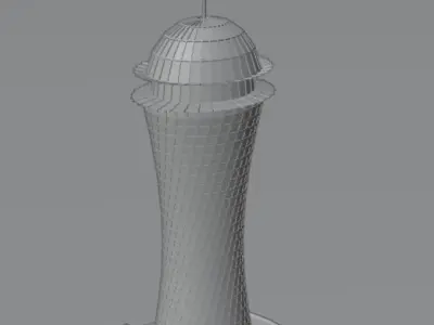 Low Poly Glass Building Free low-poly 3D model