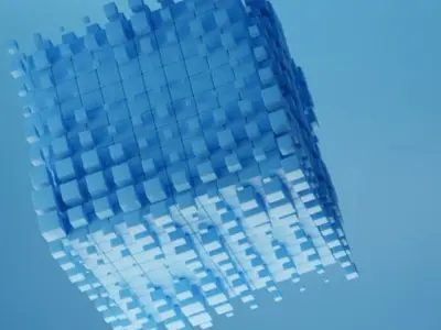 Geometry Nodes Cube Low-poly 3D model