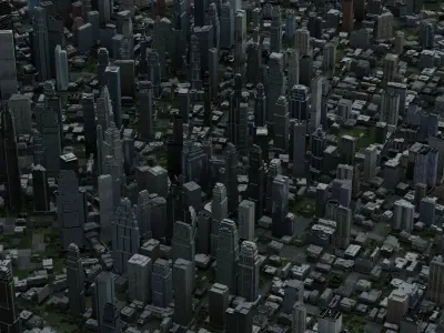 Real Time City 18 Low-poly 3D model