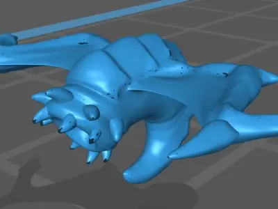 Scourge creature with claws and teeth 3D print model