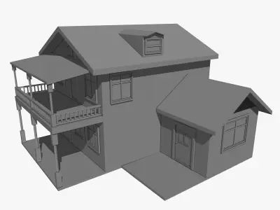 Residential Two Floor House 3D model