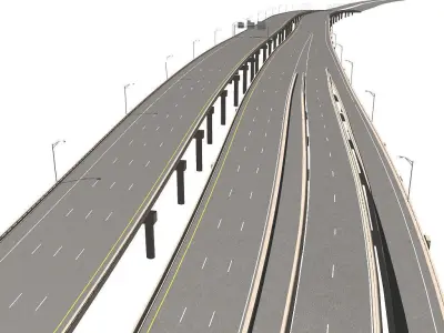 Freeway Section 3D model