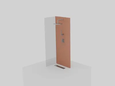 Shower 3D Model Low-poly 3D model