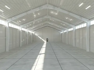 Warehouse White Office 3D model