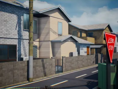 Japanese Residential Area Collection - 6 Model Packs 