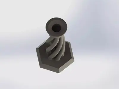 Twisted Modern Candle Holde 3D print model