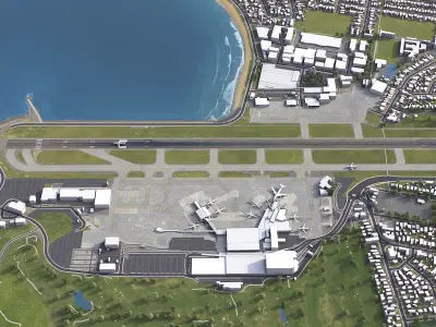 Wellington - 3D Airport Model Low-poly 3D model