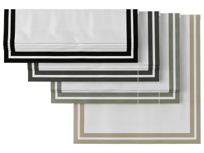 Roman Curtains 155 BY HARRINGTON Rows of Ribbon 3D model